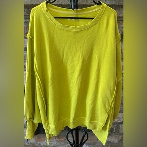 (NWT) Free People We The Free Acid Lime Oversized Sweatshirt Medium